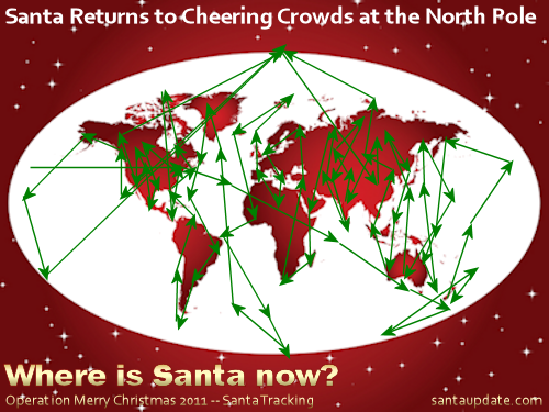 Santa Returns to Cheers at the North Pole 1