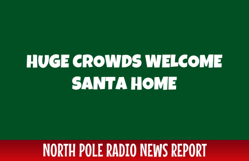 Huge Crowds Welcome Santa Home 1